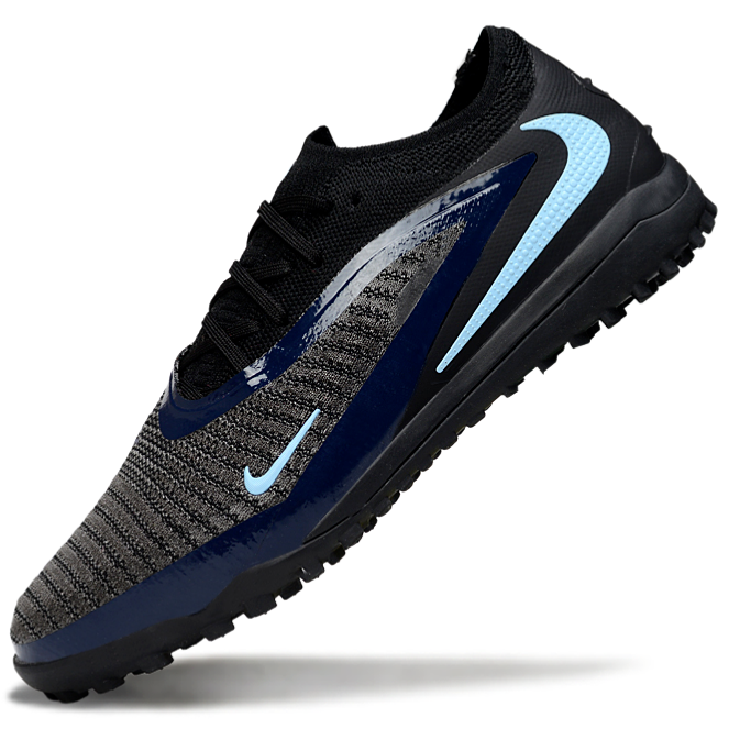 Phantom GX III Elite Double-Layer Waterproof Fishwire Full Knit Grass Stud TF Soccer Shoes - Black/Jade