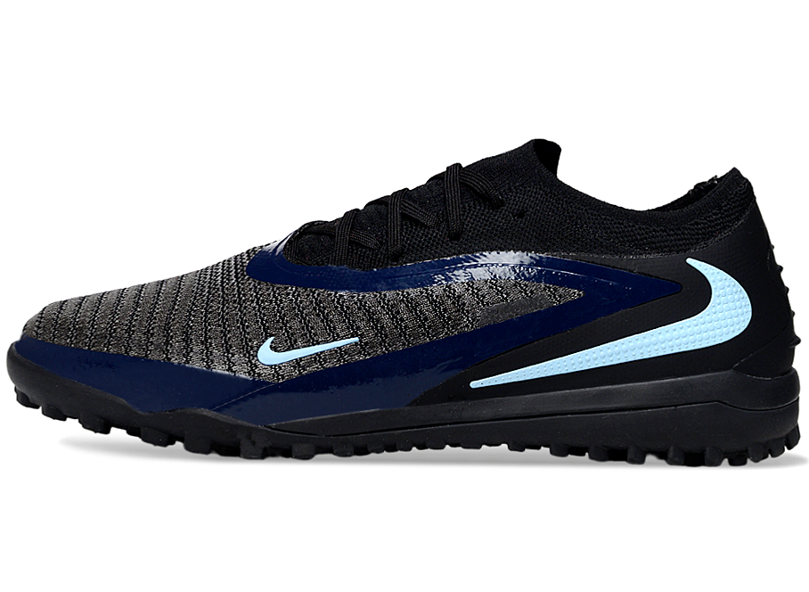 Phantom GX III Elite Double-Layer Waterproof Fishwire Full Knit Grass Stud TF Soccer Shoes - Black/Jade