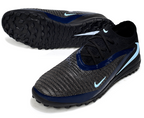 Phantom GX III Elite Double-Layer Waterproof Fishwire Full Knit Grass Stud TF Soccer Shoes - Black/Jade
