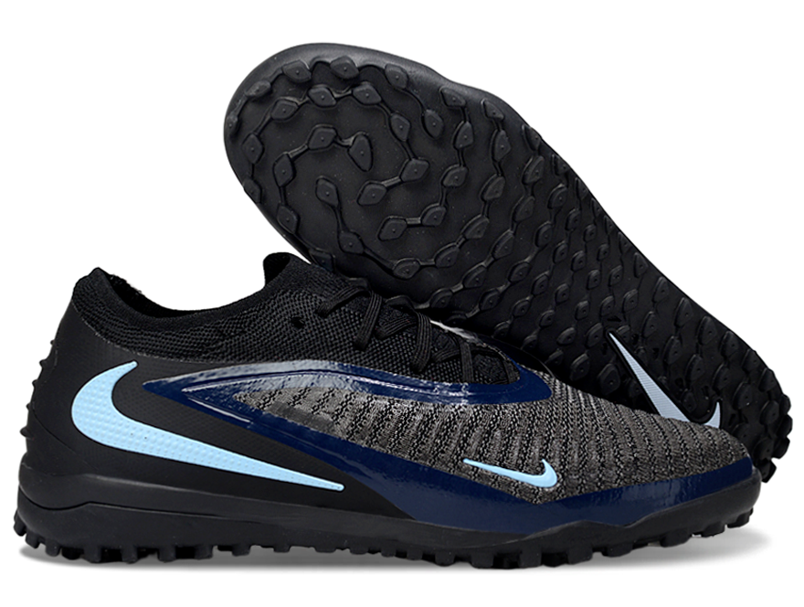 Phantom GX III Elite Double-Layer Waterproof Fishwire Full Knit Grass Stud TF Soccer Shoes - Black/Jade