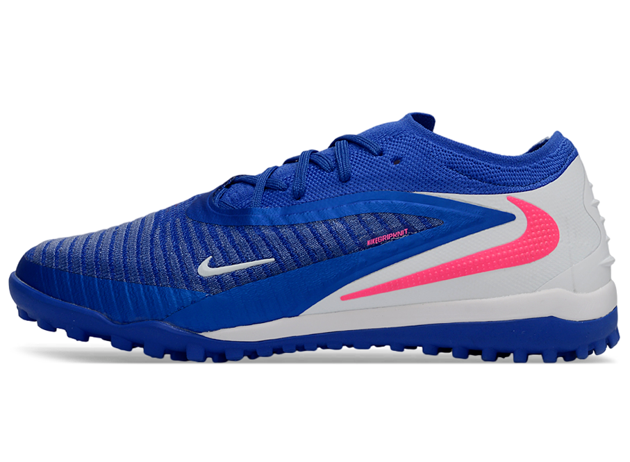 Phantom GX III Elite Double-Layer Waterproof Fishwire Full Knit Grass Stud TF Soccer Shoes - Blue/Red/White