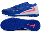 Phantom GX III Elite Double-Layer Waterproof Fishwire Full Knit Grass Stud TF Soccer Shoes - Blue/Red/White