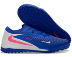 Phantom GX III Elite Double-Layer Waterproof Fishwire Full Knit Grass Stud TF Soccer Shoes - Blue/Red/White