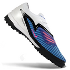Phantom GX III Elite Double-Layer Waterproof Fishwire Full Knit Grass Stud TF Soccer Shoes - Blue/White/Black/Pink
