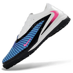 Phantom GX III Elite Double-Layer Waterproof Fishwire Full Knit Grass Stud TF Soccer Shoes - Blue/White/Black/Pink