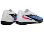 Phantom GX III Elite Double-Layer Waterproof Fishwire Full Knit Grass Stud TF Soccer Shoes - Blue/White/Black/Pink