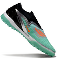 Phantom GX III Elite Double-Layer Waterproof Fishwire Full Knit Grass Stud TF Soccer Shoes - Jade/Silver/Black/Gold