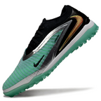 Phantom GX III Elite Double-Layer Waterproof Fishwire Full Knit Grass Stud TF Soccer Shoes - Jade/Silver/Black/Gold