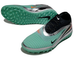 Phantom GX III Elite Double-Layer Waterproof Fishwire Full Knit Grass Stud TF Soccer Shoes - Jade/Silver/Black/Gold