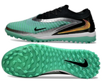 Phantom GX III Elite Double-Layer Waterproof Fishwire Full Knit Grass Stud TF Soccer Shoes - Jade/Silver/Black/Gold