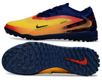 Phantom GX III Elite Double-Layer Waterproof Fishwire Full Knit Grass Stud TF Soccer Shoes - Laser Orange/Blue Void/Red/Yellow
