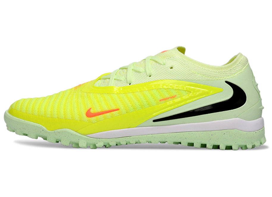 Phantom GX III Elite Double-Layer Waterproof Fishwire Full Knit Grass Stud TF Soccer Shoes - Lime Green/Hyper Crimson/Black