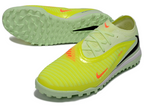 Phantom GX III Elite Double-Layer Waterproof Fishwire Full Knit Grass Stud TF Soccer Shoes - Lime Green/Hyper Crimson/Black