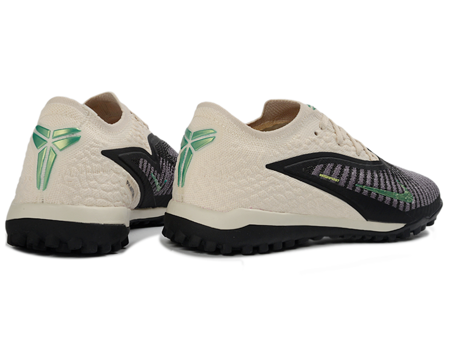 Phantom GX III Elite Double-Layer Waterproof Fishwire Full Knit Grass Stud TF Soccer Shoes - Off White/Black/Green