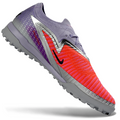 Phantom GX III Elite Double-Layer Waterproof Fishwire Full Knit Grass Stud TF Soccer Shoes - Red/Grey/Black/Silver