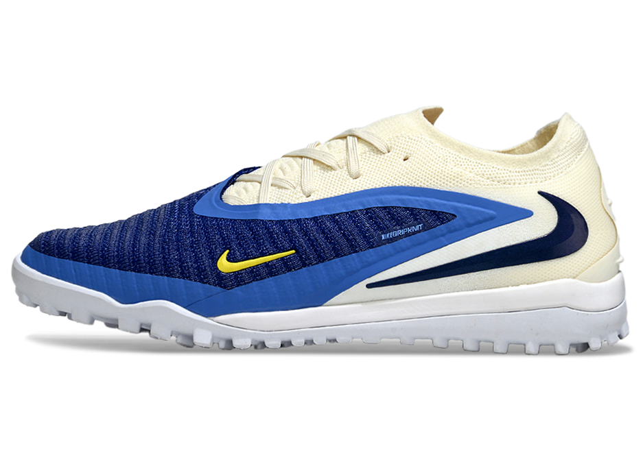 Phantom GX III Elite Double-Layer Waterproof Fishwire Full Knit Grass Stud TF Soccer Shoes - Royal Blue/Light Blue/White/Black
