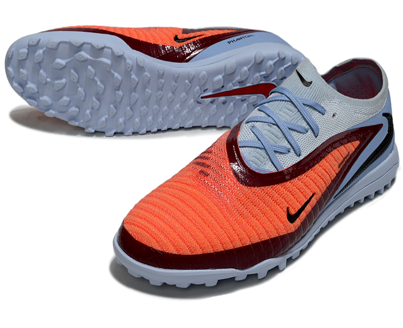 Phantom GX III Elite Double-Layer Waterproof Fishwire Full Knit Grass Stud TF Soccer Shoes - Royal Tint/Bright Crimson/Black