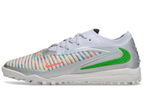 Phantom GX III Elite Double-Layer Waterproof Fishwire Full Knit Grass Stud TF Soccer Shoes - White/Green/Multicolor