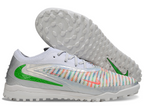 Phantom GX III Elite Double-Layer Waterproof Fishwire Full Knit Grass Stud TF Soccer Shoes - White/Green/Multicolor