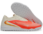 Phantom GX III Elite Double-Layer Waterproof Fishwire Full Knit Grass Stud TF Soccer Shoes - White/Orange/Gold