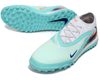 Phantom GX III Elite Double-Layer Waterproof Fishwire Full Knit Grass Stud TF Soccer Shoes - White/Pistachio Frost/Hyper Orange
