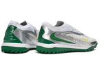 Phantom GX III Elite Double-Layer Waterproof Fishwire Full Knit Grass Stud TF Soccer Shoes - White/Silver/Green
