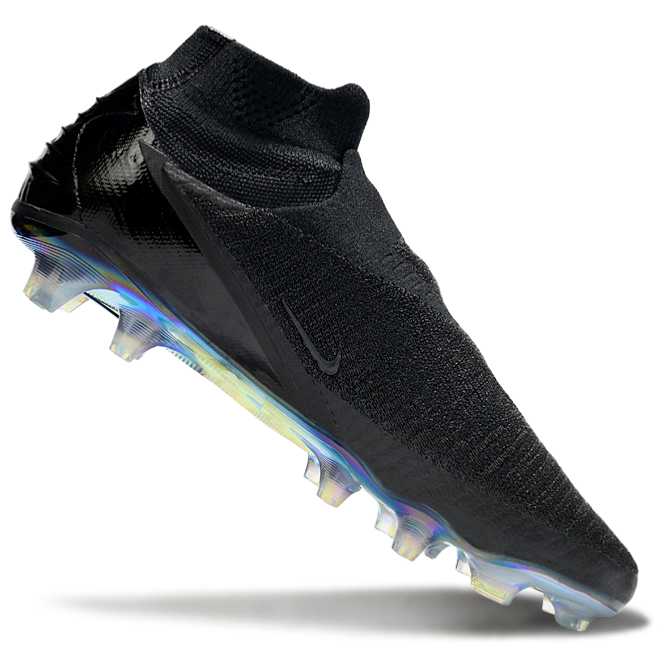 Phantom GX III Elite High-Top Double-Layer Waterproof Fish Silk Full Knit FG Soccer Shoes - Black