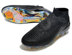 Phantom GX III Elite High-Top Double-Layer Waterproof Fish Silk Full Knit FG Soccer Shoes - Black