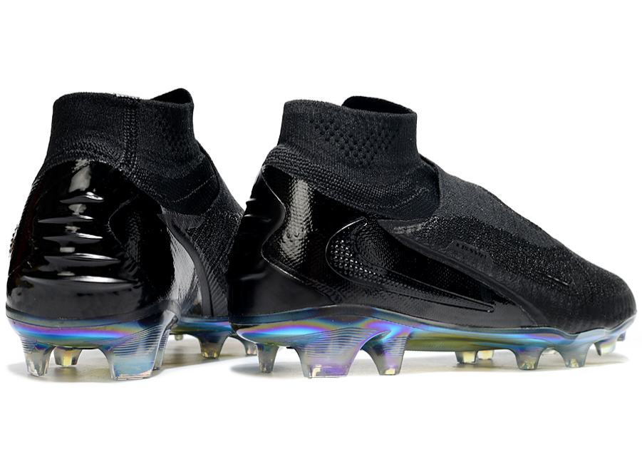 Phantom GX III Elite High-Top Double-Layer Waterproof Fish Silk Full Knit FG Soccer Shoes - Black