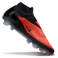 Phantom GX III Elite High-Top Double-Layer Waterproof Fish Silk Full Knit FG Soccer Shoes - Black/Orange