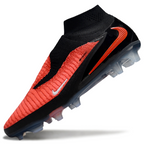 Phantom GX III Elite High-Top Double-Layer Waterproof Fish Silk Full Knit FG Soccer Shoes - Black/Orange