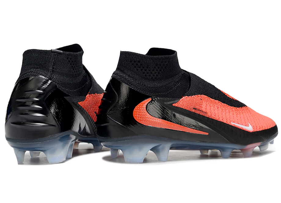 Phantom GX III Elite High-Top Double-Layer Waterproof Fish Silk Full Knit FG Soccer Shoes - Black/Orange