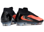 Phantom GX III Elite High-Top Double-Layer Waterproof Fish Silk Full Knit FG Soccer Shoes - Black/Orange