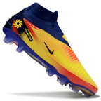 Phantom GX III Elite High-Top Double-Layer Waterproof Fish Silk Full Knit FG Soccer Shoes - Laser Orange/Blue Void/Red/Yellow