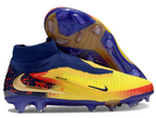 Phantom GX III Elite High-Top Double-Layer Waterproof Fish Silk Full Knit FG Soccer Shoes - Laser Orange/Blue Void/Red/Yellow