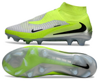 Phantom GX III Elite High-Top Double-Layer Waterproof Fish Silk Full Knit FG Soccer Shoes - Neon Yellow/Silver/Black