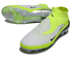 Phantom GX III Elite High-Top Double-Layer Waterproof Fish Silk Full Knit FG Soccer Shoes - Neon Yellow/Silver/Black