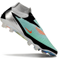Phantom GX III Elite High-Top Double-Layer Waterproof Fish Silk Full Knit FG Soccer Shoes - Pistachio Frost/Hyper Orange/Black