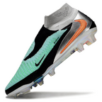 Phantom GX III Elite High-Top Double-Layer Waterproof Fish Silk Full Knit FG Soccer Shoes - Pistachio Frost/Hyper Orange/Black