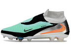Phantom GX III Elite High-Top Double-Layer Waterproof Fish Silk Full Knit FG Soccer Shoes - Pistachio Frost/Hyper Orange/Black