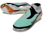 Phantom GX III Elite High-Top Double-Layer Waterproof Fish Silk Full Knit FG Soccer Shoes - Pistachio Frost/Hyper Orange/Black