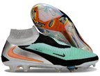 Phantom GX III Elite High-Top Double-Layer Waterproof Fish Silk Full Knit FG Soccer Shoes - Pistachio Frost/Hyper Orange/Black