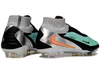 Phantom GX III Elite High-Top Double-Layer Waterproof Fish Silk Full Knit FG Soccer Shoes - Pistachio Frost/Hyper Orange/Black