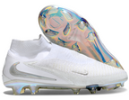 Phantom GX III Elite High-Top Double-Layer Waterproof Fish Silk Full Knit FG Soccer Shoes - White