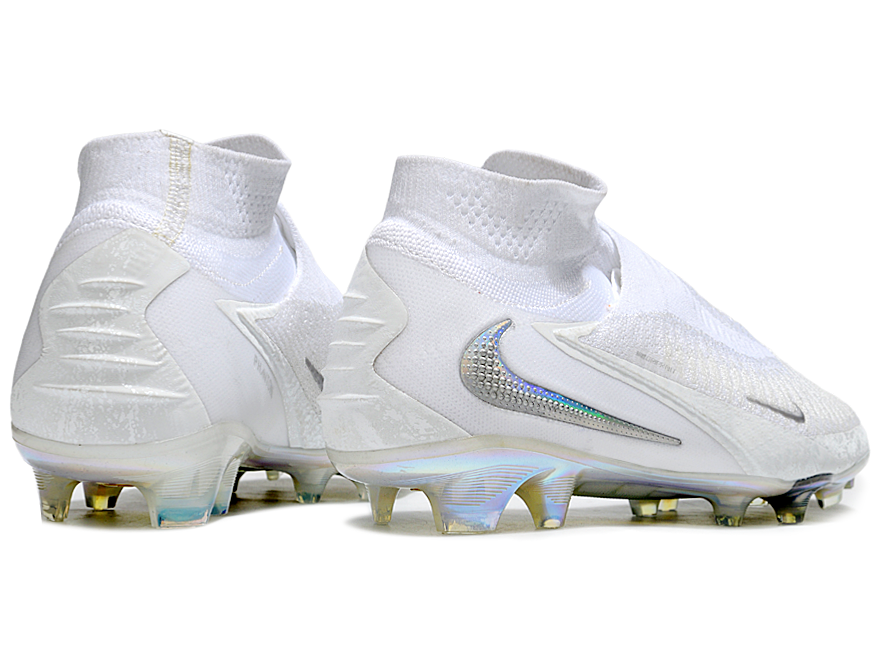 Phantom GX III Elite High-Top Double-Layer Waterproof Fish Silk Full Knit FG Soccer Shoes - White