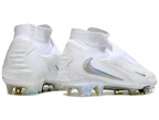 Phantom GX III Elite High-Top Double-Layer Waterproof Fish Silk Full Knit FG Soccer Shoes - White