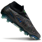 Phantom GX III Elite High-Top with Double-Layer Waterproof Fish Silk Full Knit FG Soccer Shoes - Black/Grey/Green