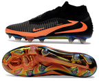 Phantom GX III Elite High-Top with Double-Layer Waterproof Fish Silk Full Knit FG Soccer Shoes - Black/Orange