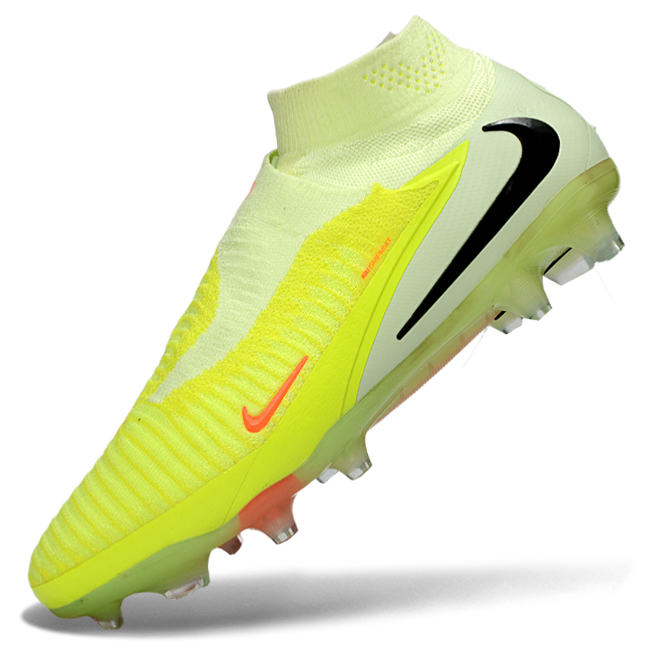 Phantom GX III Elite High-Top with Double-Layer Waterproof Fish Silk Full Knit FG Soccer Shoes - Lime Green/Hyper Crimson/Black
