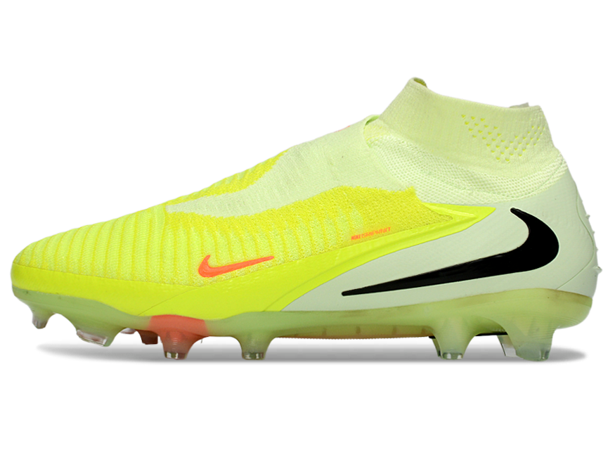 Phantom GX III Elite High-Top with Double-Layer Waterproof Fish Silk Full Knit FG Soccer Shoes - Lime Green/Hyper Crimson/Black